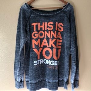 MANDISA CONCERT BURNOUT SWEATSHIRT XL BLACK ORANGE